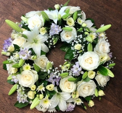 Rose and Lily Wreath