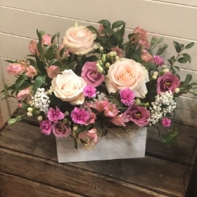 Seasonal Arrangement in Sweetheart Box